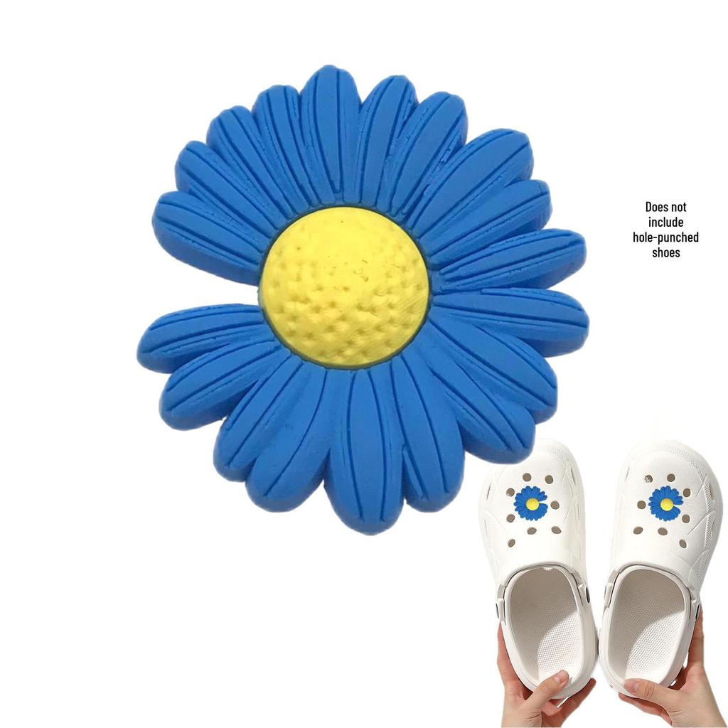 Daisy Cartoon PVC Shoe Buckle Accessories - Cute & Detachable Cross-Border Style for Hole Shoes