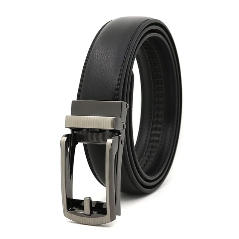 

[KASSAI] mens genuine leather click belt (black, 118cm)