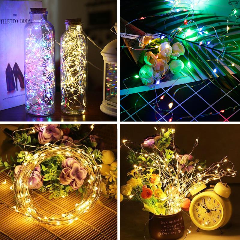 Led String Light Copper Wire Fairy Lights Wine Bottle Lights For Party Wedding Decoration Garland Home Bedroom Christmas Light