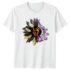 Love Womens T-Shirt Paw Print Sunflower Dog Lovers Birthday Gift For Her