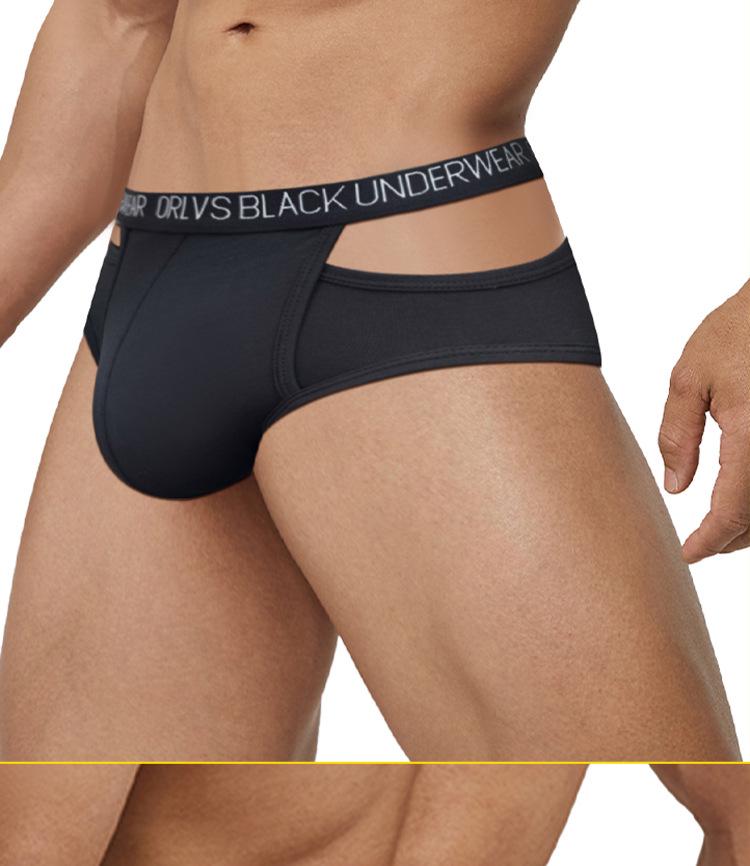 Pánské sexy modalové slipy s nízkým pasem, předním výřezem a zvedáním hýždí - Pohodlné sportovní spodní prádlo