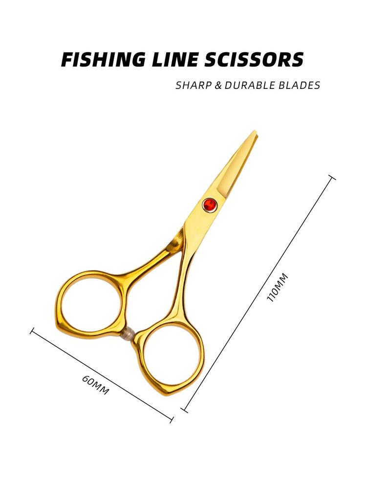 4.5-Inch Stainless Steel Fishing Scissors - Multiple Colors, Hot Sale