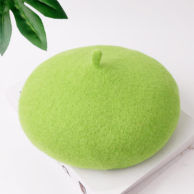 New Women's Wool Felt Beret: Autumn/Winter Warm Painter Pumpkin Hat.