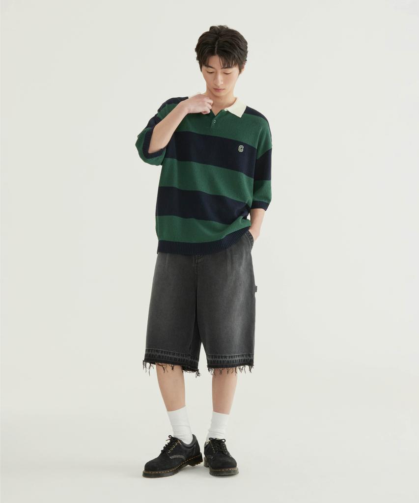 COVERNAT Rugby Half Knit Blue