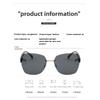 2PCS Korean Style Rimless Sunglasses Frameless Rectangular Sun Glasses Summer UV Protection Gradient Lenses Beach Eyewear