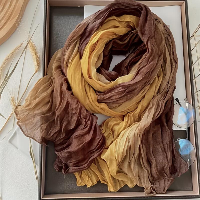 Elegant Pastel Pink & Mint Green Japanese Korean Style Scarf - Soft Drapey Lightweight Fabric, Neutral Beige & Lavender Tones, Versatile Head Wrap