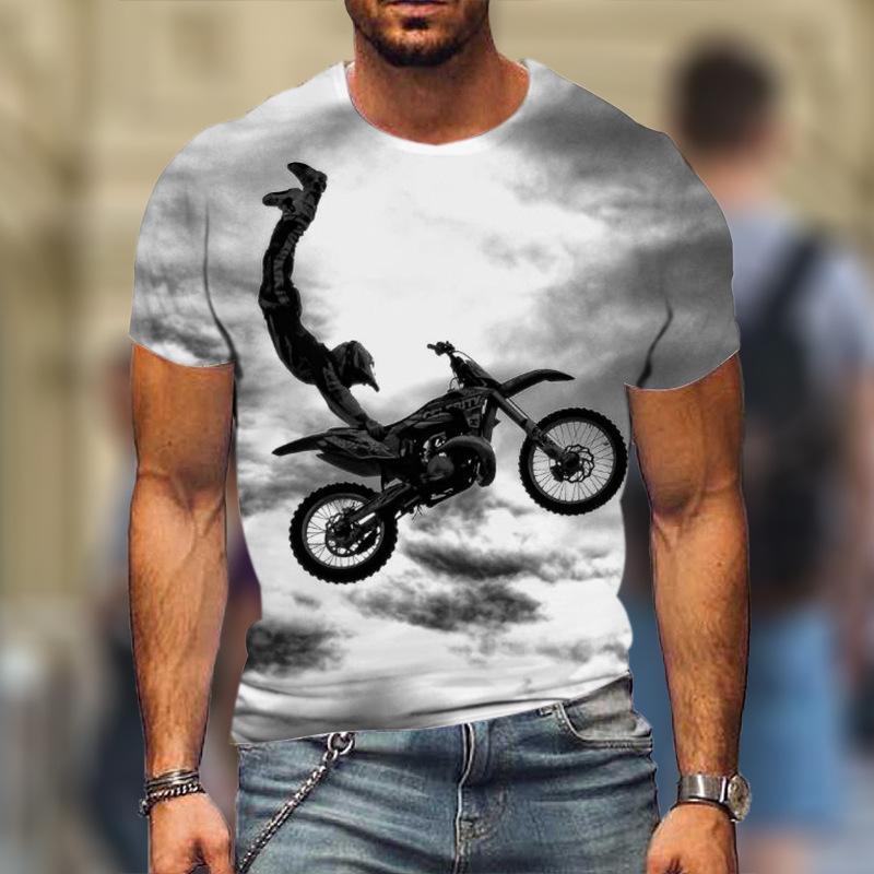 Camiseta de Verano para Hombre3DImpresión de Letras de Calavera Moda Manga Corta Ropa de Hombre Cuello O Ocio Poliéster Camiseta Ropa de Calle