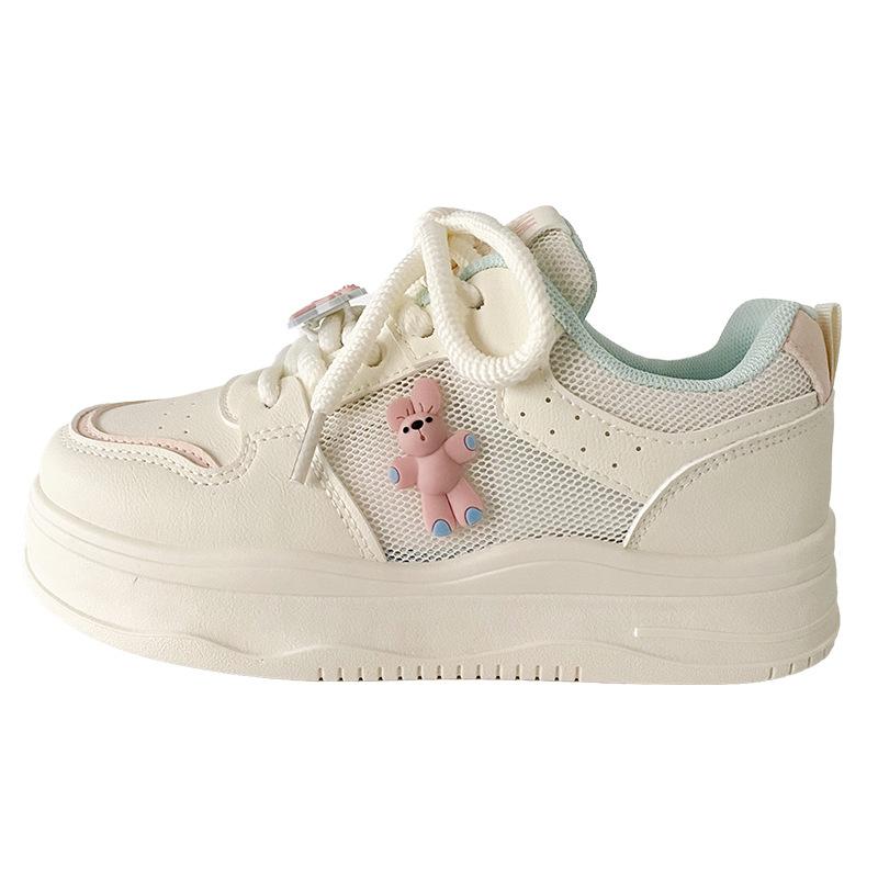 

FY-157 breathable mesh platform white shoes women s accessories niche original board shoes 2025 spring and summer new bread shoes 40 синій