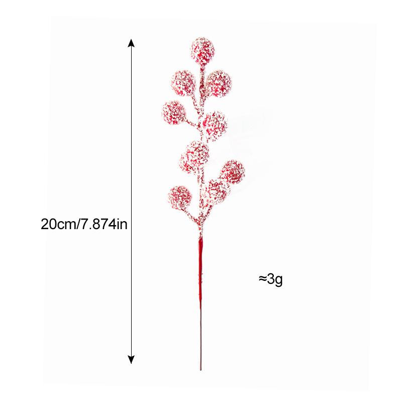 Christmas Simulation Red Fruit Fa Cai Fruit, Simulation Holly Fruit Red Berry String Home Decoration Ornament