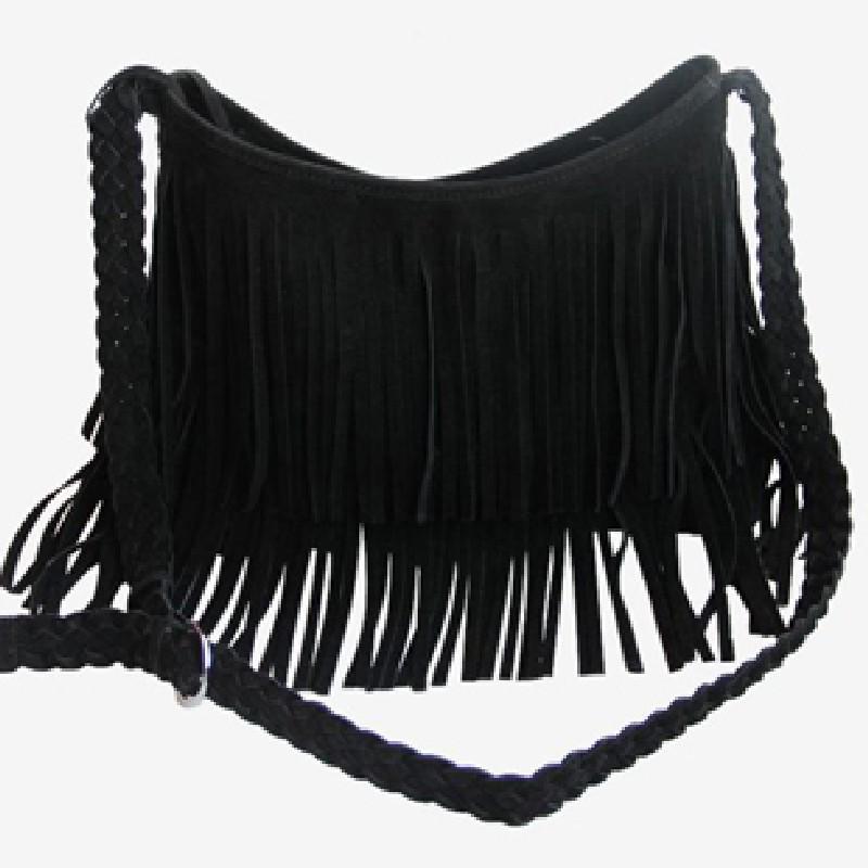 Women's Retro Suede Tassel Crossbody Shoulder Bag