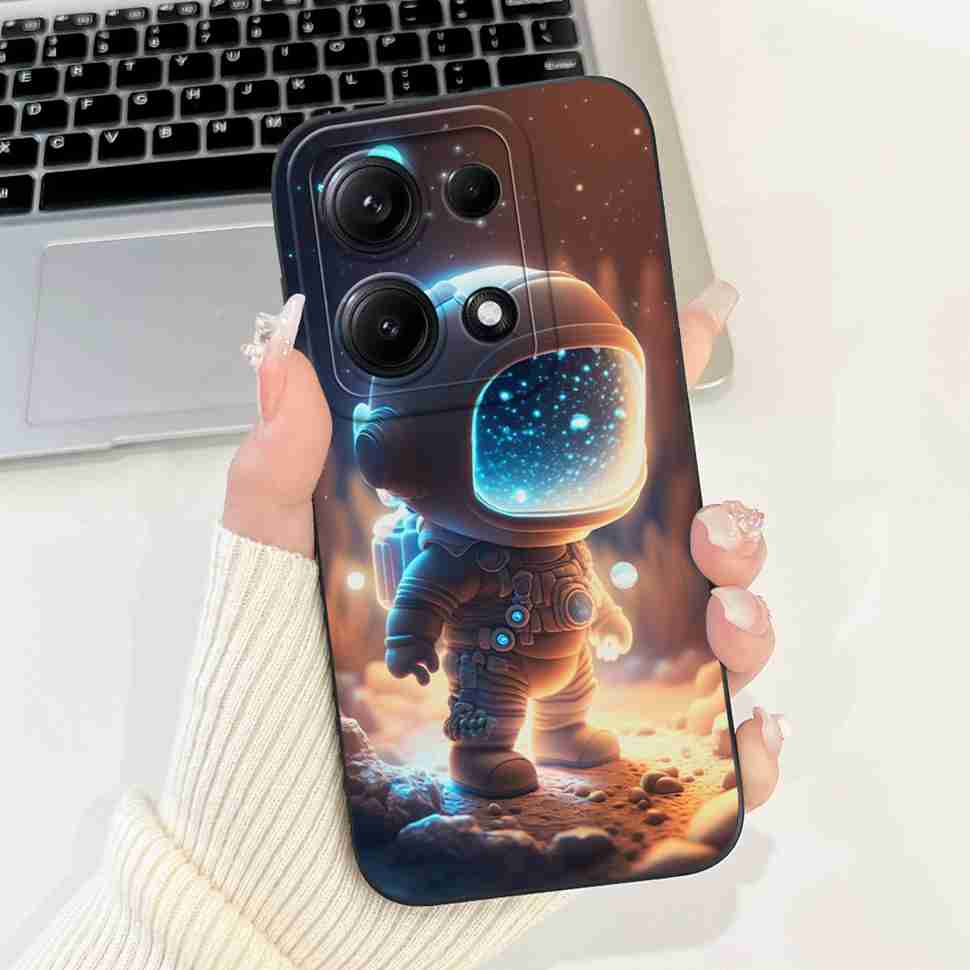 Simple Silicone Case For Redmi Note14s 4G Capa Lovely Panda Rabbit Shockproof Back Cover For Xiaomi Redmi Note 14S Phone Shell