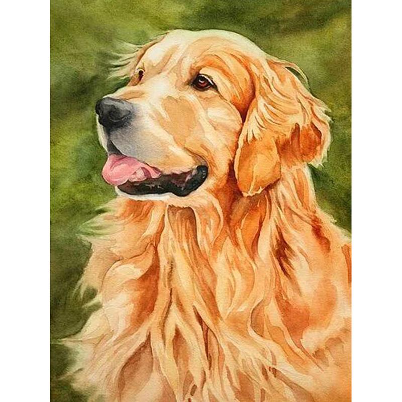Dog DIY 5D Diamond Painting Dog Full Round Rhinestones Animal Diamond Embroidery Cross Stitch Kit Handmade Gift Home Decor