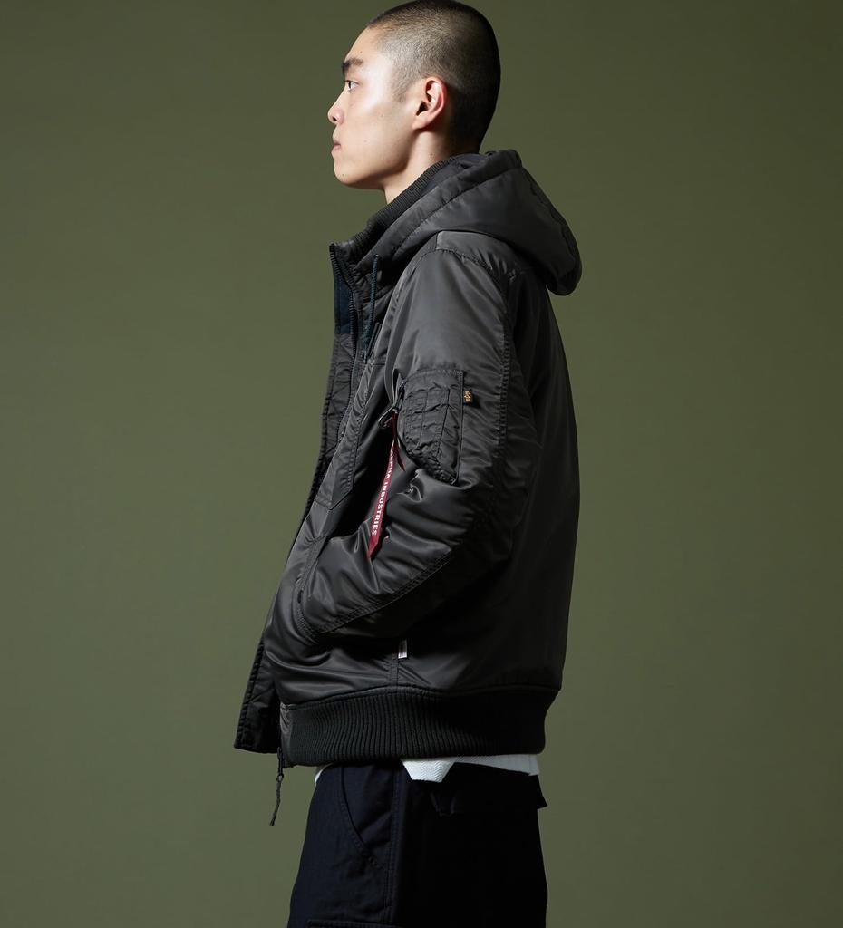 Alpha Industries TA1716 Hooded Rib Men's Jacket, RP.GRAY