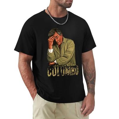 Columbo Retro Peter Falk T-Shirt Harajuku Kurzarm T-Shirt 100 % Baumwolle Grafiken T-Shirt Tops