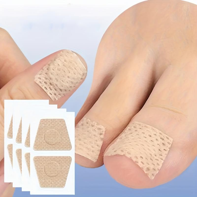 40pcs Toenail Repair Patches Ingrown Nails & Discoloration, Restore Damaged Thick Nails Geometric Pattern Nail Care Stickers for Toe Protection