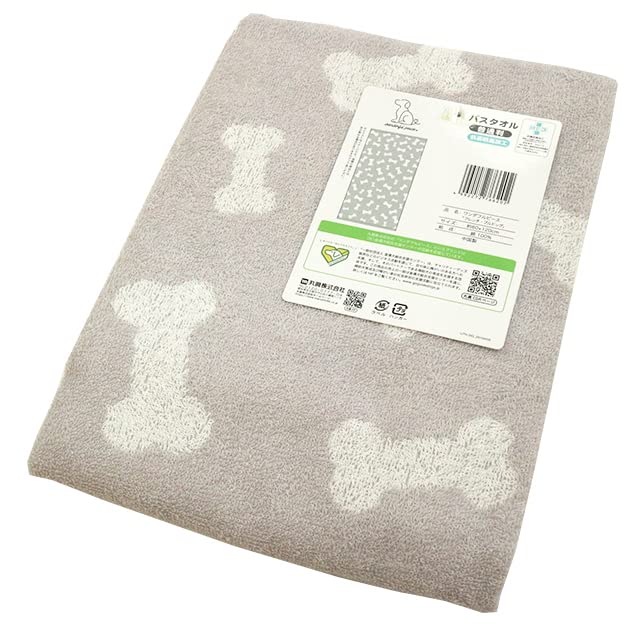 Marushin Bath French 0765000700 "Wonderful Peace" Towel, Bulldog, Dog, Cat, Cute, Antibacterial, Odor-Resistant, 100% Cotton,