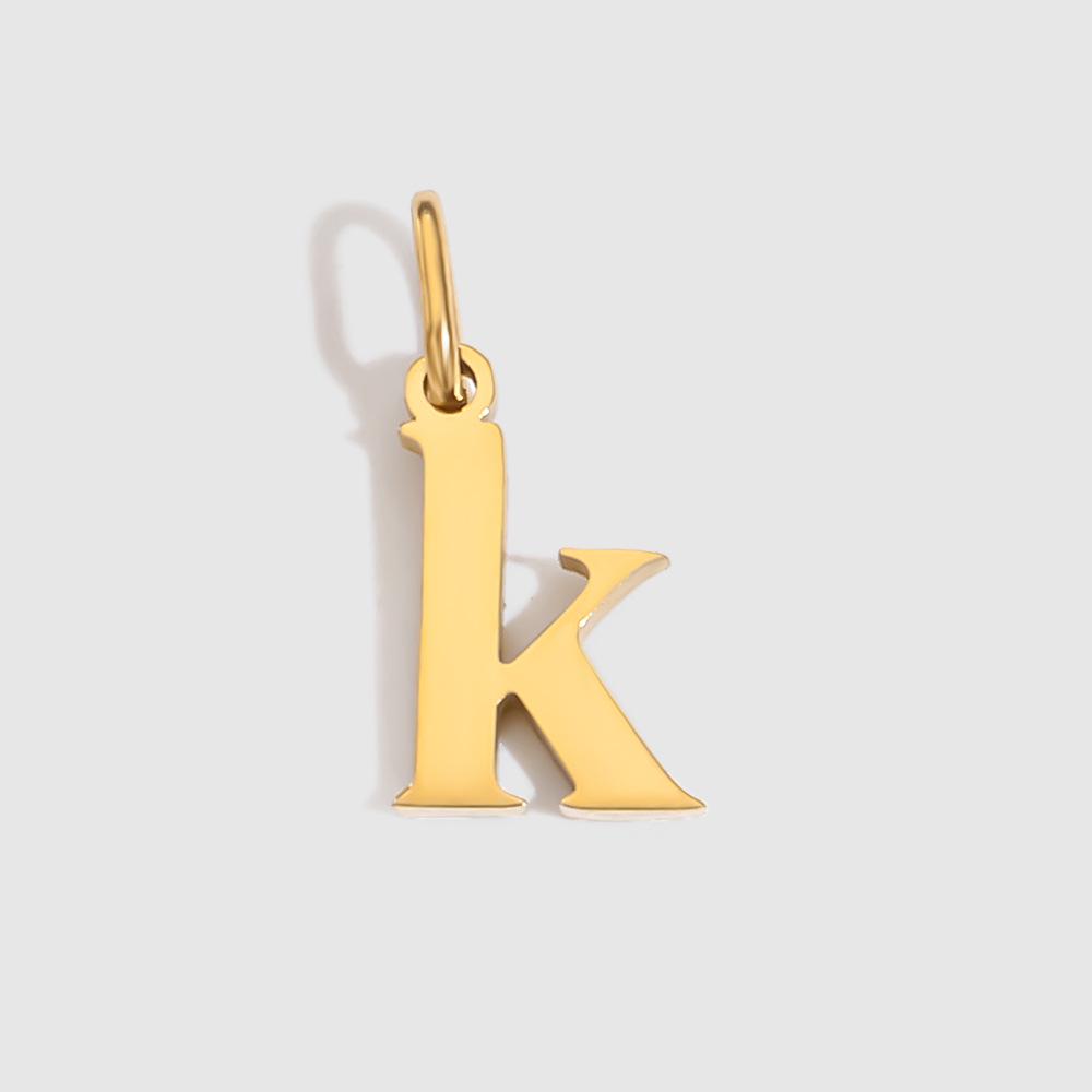 Chi Hang Jewelry Stainless Steel Lowercase Alphabet Pendant - 26 Letters