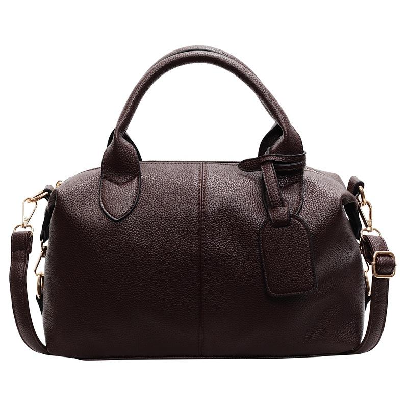 Casual simple handbag women's bag 2025 new retro solid color messenger bag large capacity pillow bag