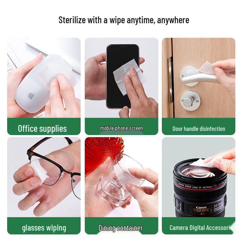 Portable 75% Alcohol Pads - Individually Wrapped Wipes for Nail Art, Phone Cleaning, and Disinfection