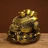 Copper Ingot Ornaments Shop Opening Gifts Three Feet Golden Cicada Toad Home Decoration Crafts