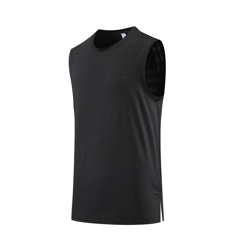 Men's Quick-Dry Sports Vest 2023: Summer Solid Color Round Neck for Running, Fitness & Basketball
