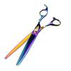 8.0 Inch Pk Color 4 Packs, High-End Pet Beauty Scissors, Straight Cut Fish Bone Teeth For Professional Beauticians