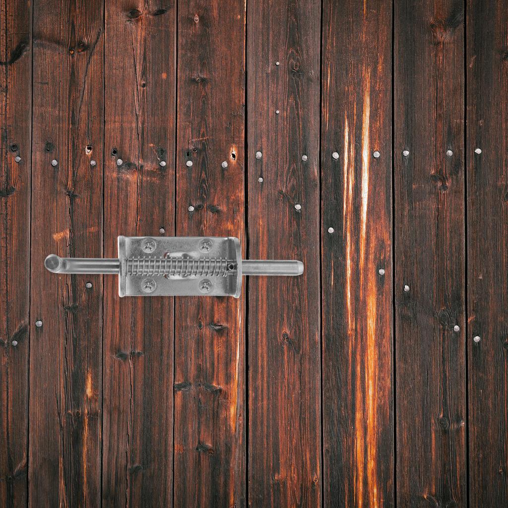 1pc Heavy Duty Sliding Bolt Stainless Steel Gate Latch Spring Loaded Door Lock For Fence Cabinet Refrigerator Security