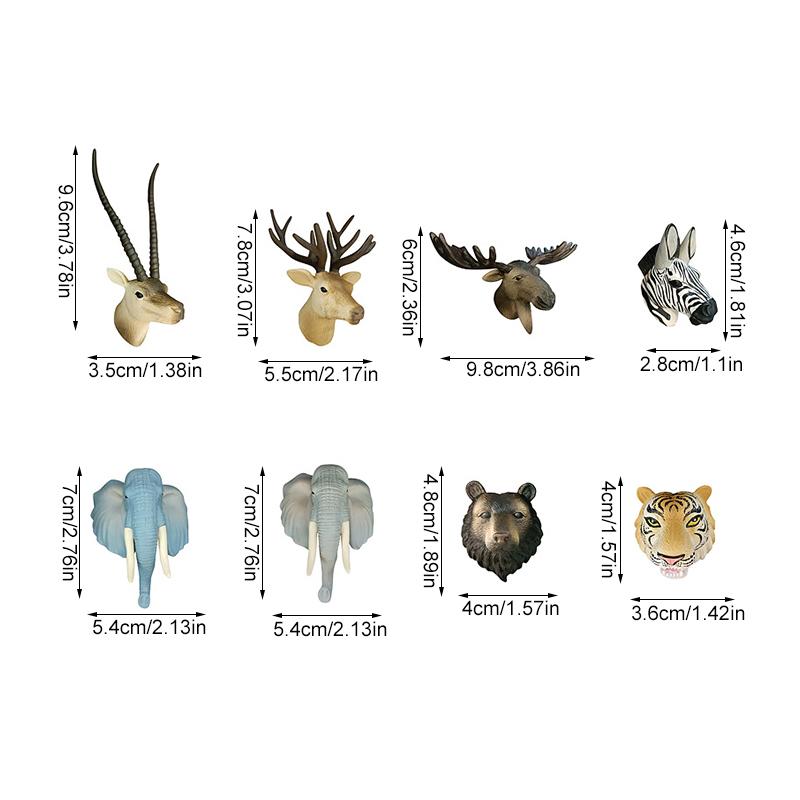 1PC Small Table Decoration Wall Decoration Resin Computer Decor Animal Fridge Decoration Kitchen Multiple Options Available