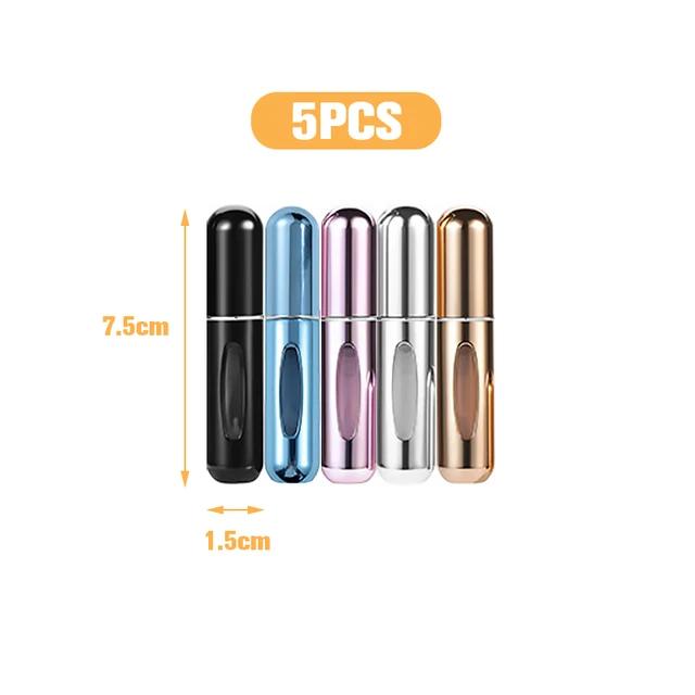 10ml 5ml Mini Portable Perfume Spray Aluminium Travel Self-Pumping Dispenser Bottle Bottom Direct Fill Jar Cosmetic Empty Tool