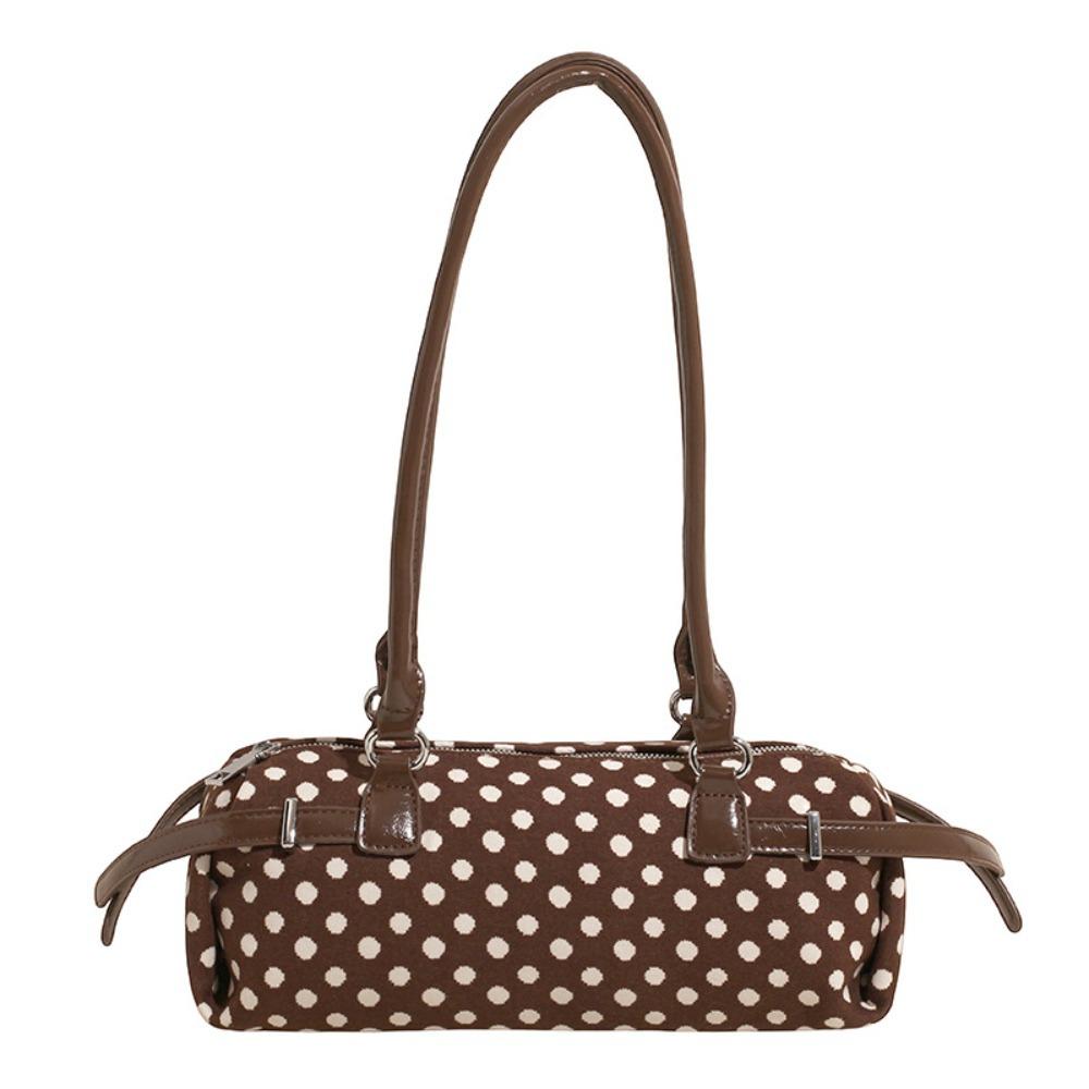 High-end Large Capacity Polka Dot Handbag Zipper Design Polka Dot Armpit Bag Women's Bag Women
