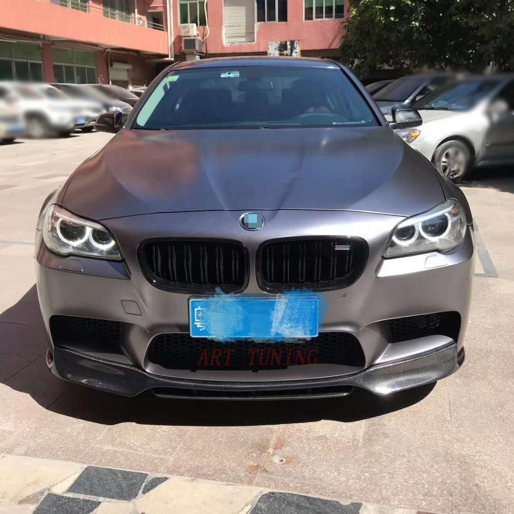 BMW 5 Series F10/F18 Carbon Fiber Front Lip Spoiler - V Style/M5 Design
