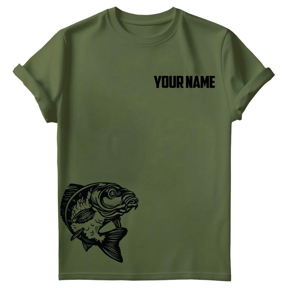 

Personalised Fishing Hunter T-Shirt Funny Gift Dad Father Day Men T-Shirt #FD 4XL