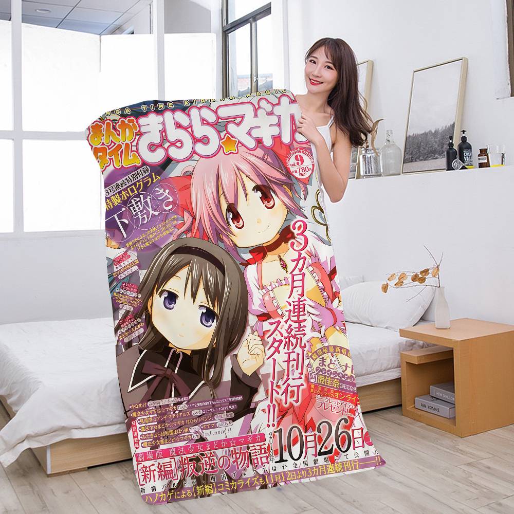 Puella Magi Madoka Magica Anime Beach Towel For Kids Bath Towel Pool Towel Vacation Gift Picnic Towel Party Gift