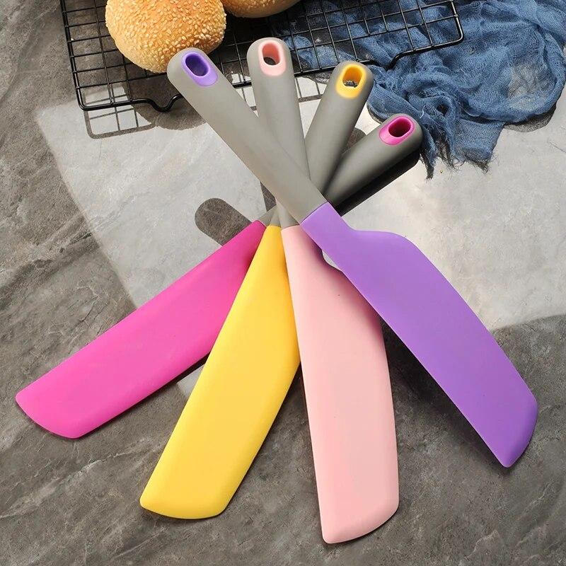 Large Silicone Baking Scraper Cream Scraper Jam Mixing Knife Cake Scraper Bread Knife Baking Tool