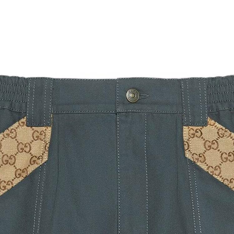 GUCCI Cotton Canvas Bermuda Gg Insert Shorts 742850-XDCEY-1168