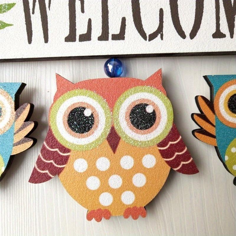 New Pastoral Style Home Accessories Creative Personality Owl Listing Welcome To Welcome Store Wall Hanging