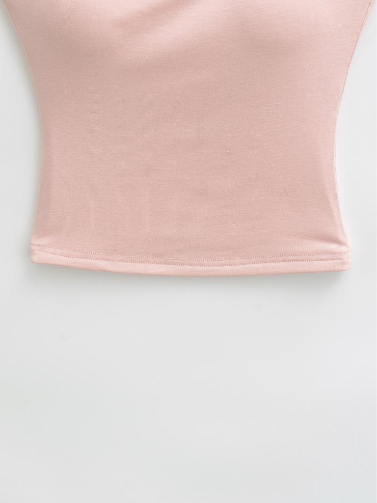 Women's Slim Fit High Elasticity Camisole - Spring/Summer Basic Layer, No Bra Needed, Beautiful Back Design.