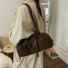 2026 New Women's Retro Suede Shoulder Bag Large Capacity Commuter Underarm Breadstick Handbag