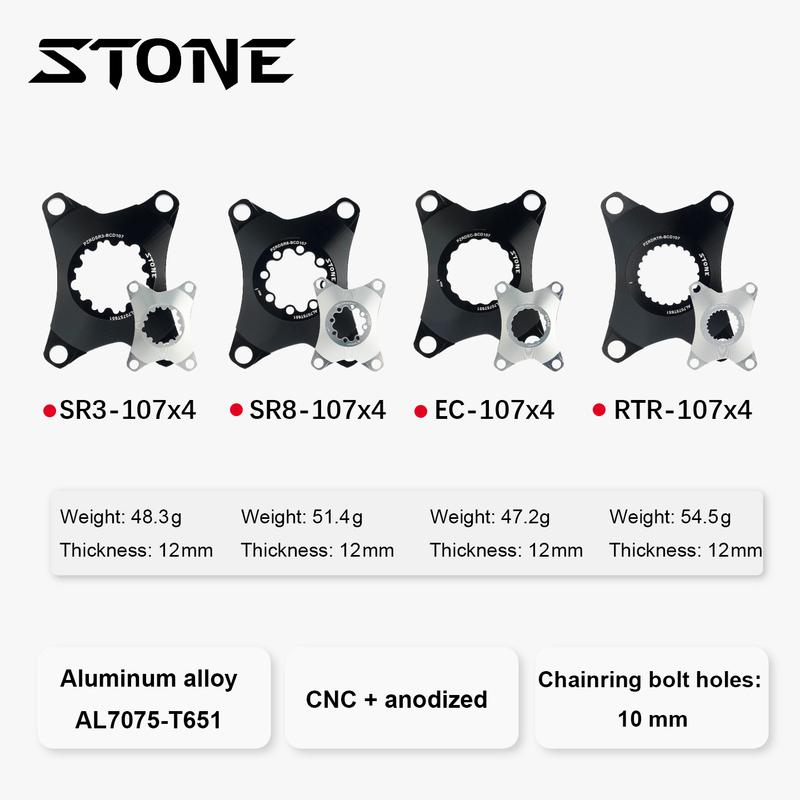 STONE 107BCD Chainring Spider Adapter Compatible for SRAM FORCE RIVAL AXS Flattop for ROTOR ALDHU for EASTON EC90 8 Bolt 3 Bolt