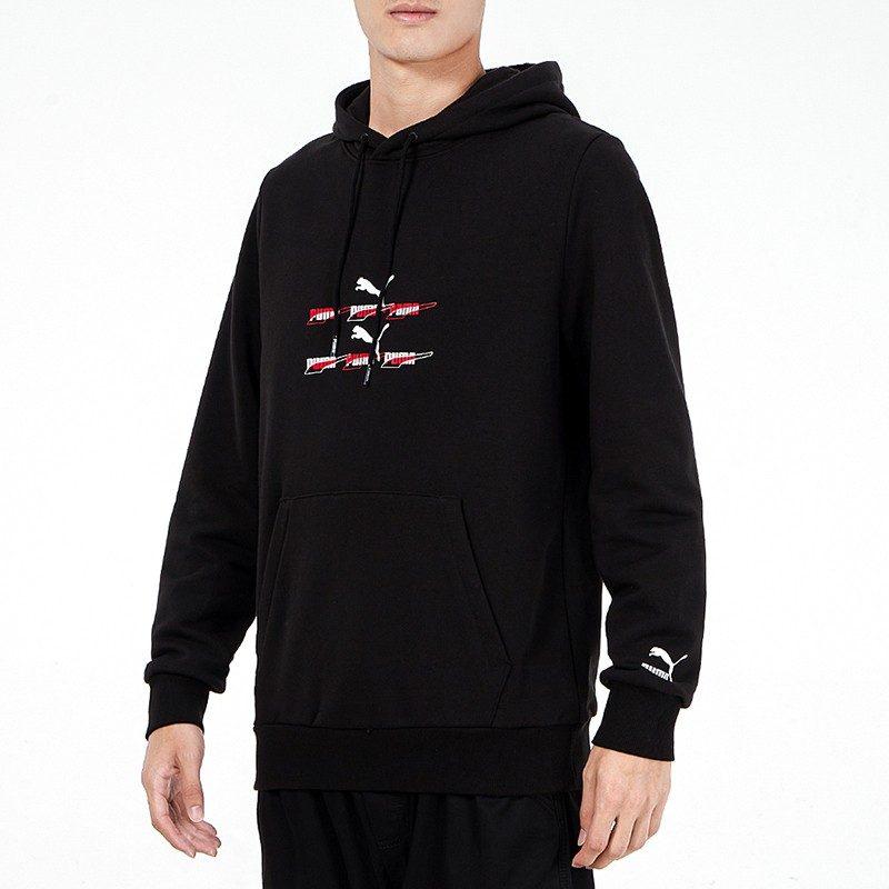 PUMA ACTIVE Sweatshirts Men's Black Hooded Moderate Regular 533145-51