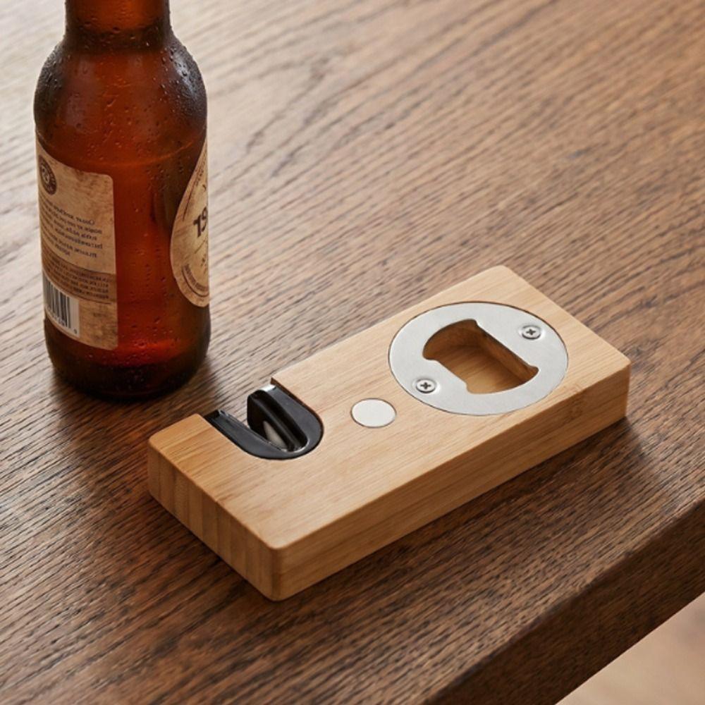 Magnetic Feature Beer Bottle Opener Rectangle 2 In 1 Bottle Tapper Jar Remover Party Gadgets