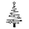 Metal Christmas Tree Wall Decoration Modern Minimalist Black Abstract Tree Wall Art Home Office Living Room Bedroom Wall Hanging Ornament