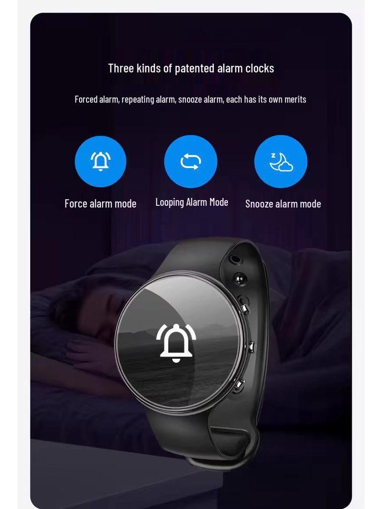 Vibrating Smart Wake-Up Bracelet: Silent Alarm with Pulse Shock for Students