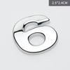 Custom 3D Car Number Alphabet Stickers Zinc Alloy Metal Chrome Emblem Scratch Proof Durable for Auto Badge Motorcycle Laptop Decor