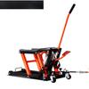 VEVOR Motorcycle Lift, 1500lbs Weight Capacity, Hydraulic & Pneumatic Motorcycle Jack, 4.1-15 In Height Range