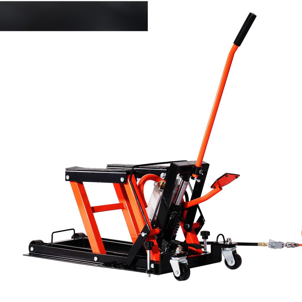 VEVOR Motorcycle Lift, 1500lbs Weight Capacity, Hydraulic & Pneumatic Motorcycle Jack, 4.1-15 In Height Range