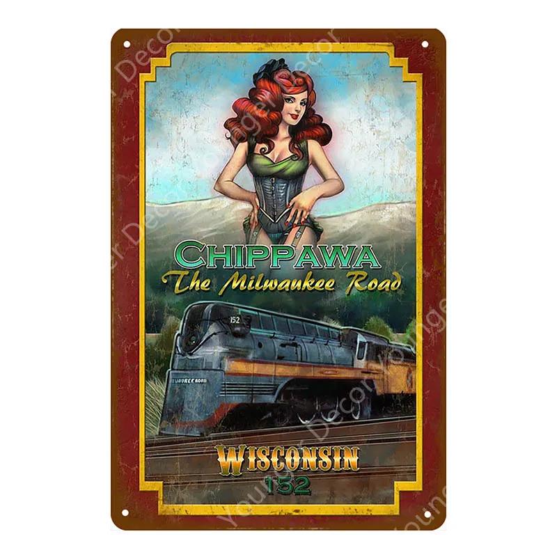 Amerikanisches Pin-Up-Girl Dame Blechschild Schlafzimmer Badezimmer Wanddekoration Pub Café Bar Party Club Vintage Poster Metallbild YI-051