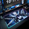 Anime Girl Mecha Mouse Pad RGB Gaming Mousepad Big LED Pad PC Desk Mat Luminous Mouse Pad Large Keyboard Mats Table Rug With