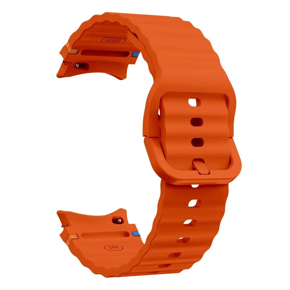 Oryginalny Silikonowy Pasek Do Samsung Galaxy Watch 7/FE/5 Pro Watch 6/4 Classic 44mm 40mm Bransoleta Pasek Correa Galaxy Watch 7 Pasek