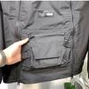 Youth Spring and Autumn Design Unique Punching Jacket Men Personalized Solid Color Hooded Workwear Jacket